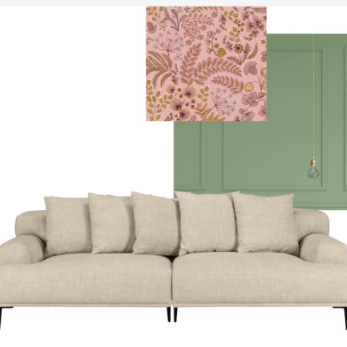 déco rose vert beige