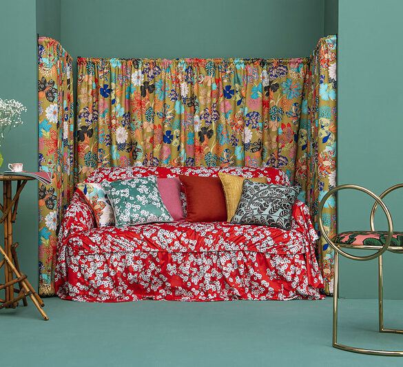 rideaux motifs fleurs originaux