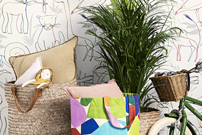 tissu imprimé pierre frey tote bag