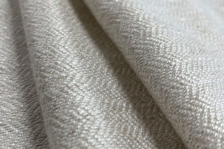 tissu chevrons beige