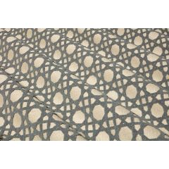 BANQUETTE CANNAGE VELOURS GRIS FOND ECRU