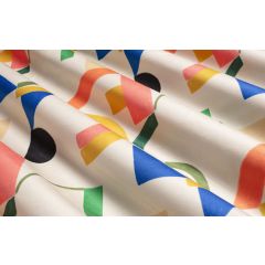 STORE BATEAU HEROS MULTICOLORE FOND BEIGE CLAIR SUR VELOURS