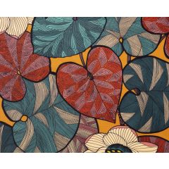 COUSSIN IDRIS ROSE/BRIQUE FOND ORANGE SUR VELOURS