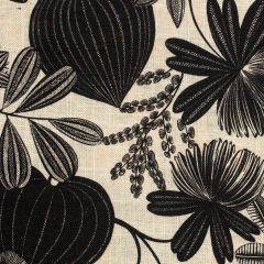 COUSSIN ORPHEE NOIR FOND VANILLE SUR LIN