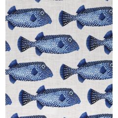 COUSSIN POISSONS COFFRE FOND CREME SUR LIN