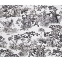 COUSSIN ANIMALIA NOIR FOND ECRU