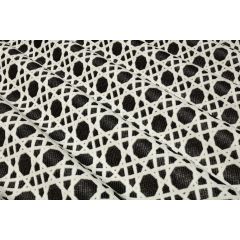 COUSSIN CANNAGE VELOURS BLANC FOND NOIR