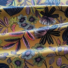 JETÉ DE LIT ORPHEE MULTICOLORE FOND KAKI