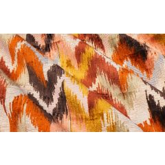 JETÉ DE LIT IKAT JACQUARD ROSE / TERRACOTTA