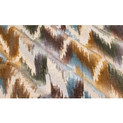 JETÉ DE LIT IKAT JACQUARD BLEU / VERT