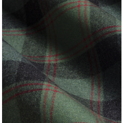 RIDEAU TARTAN LAINE RECYCLEE VERT ROUGE