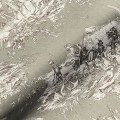 RIDEAU HISTOIRE D'EAU SEPIA FOND LIN