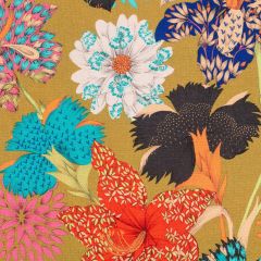 RIDEAU KIMONO FLOWERS FOND OR