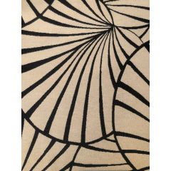 RIDEAU NYMPHEAS NOIR FOND FICELLE