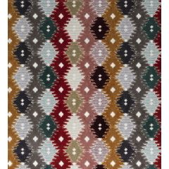 TISSU AU METRE BOMBAY JACQUARD BRIQUE / TAUPE / MOUTARDE / ROSE