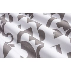 TISSU AU METRE HEROS TAUPE FOND ECRU