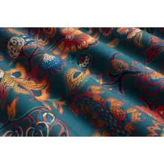 TISSU AU METRE ROMY FOND EMERAUDE