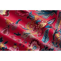 TISSU AU METRE ROMY FOND FRAMBOISE