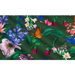 TISSU AU METRE MY WORLD FOND VERT